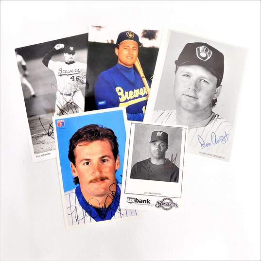 5 Milwaukee Brewers Autographed Photos image number 1