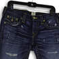 Womens Blue Denim Medium Wash 5 Pocket Design Straight Leg Jeans Size 28 image number 1