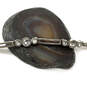 Designer Brighton Silver-Tone Rhinestone Chain Bracelet With Dust Bag image number 2