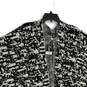 NWT Womens Black Gray Printed Open Front Wrap Sweater Size OS image number 3