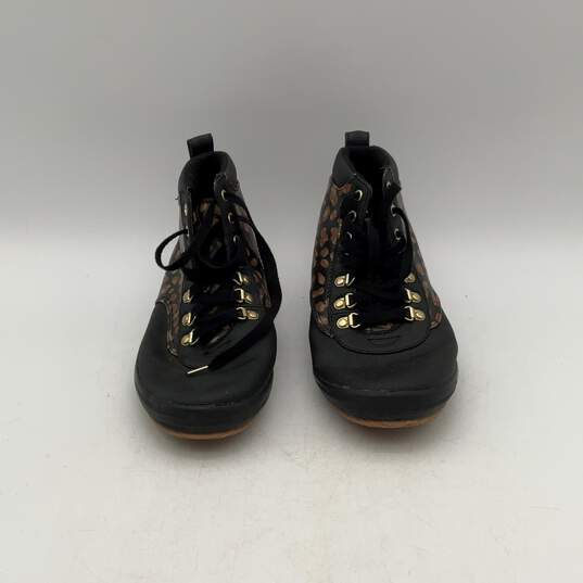 Keds Womens Scout Black Leopard Print Lace-Up Ankle Combat Boots Size 8 image number 3
