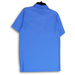 Mens Blue Short Sleeve Collared Stretch Pullover Polo Shirt Size Medium alternative image
