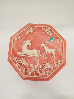 VTG Unicorn Pink Soapstone Storages Box