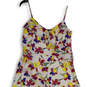 Womens Multicolor Floral Sleeveless V-Neck Asymmetrical Slip Dress Size 4 image number 3