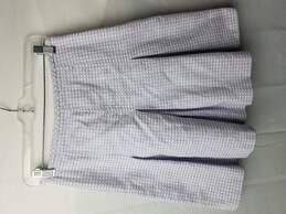 Purple White Cotton Pleated Skirt Womens Size 0