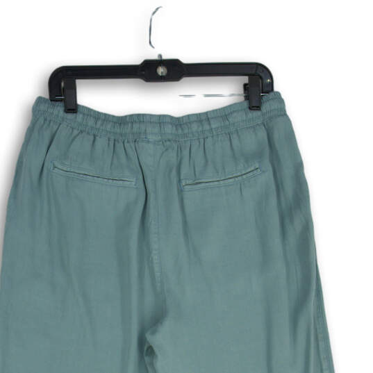 NWT Womens Green Elastic Waist Flat Front Slash Pocket Jogger Pants Size L image number 4