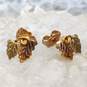 Landstrom's 10K Black Hills Gold Grape Leaf Stud Earrings - 1.0g image number 1