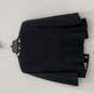 Womens Black 3/4 Sleeve Pockets Tweed Ribbon Detail Open Front Jacket Sz 6 image number 2