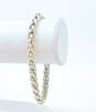 925 Sterling Silver Fancy Link Chain Toggle Clasp Bracelet 25.3g image number 1