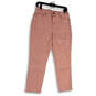 Womens Pink Denim Medium Wash Pockets Stretch Straight Leg Jeans Size 10 image number 1