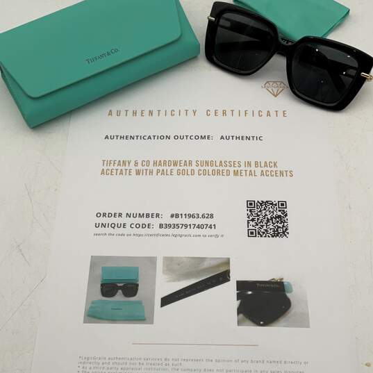 Tiffany & Co Womens TF 4199 Black Butterfly Sunglasses With Pouch & Case w/COA image number 1