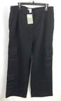 H & M Women Black Cargo Pants Sz 14 image number 1