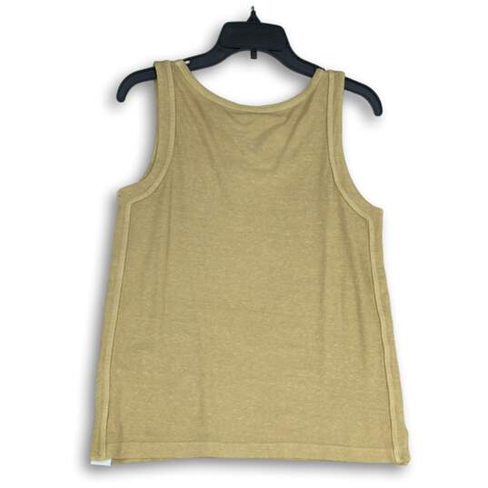 NWT Poetry Womens Yellow Wide Strap Scoop Neck Pullover Tank Top Size 4 image number 2
