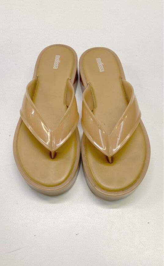 Melissa Rubber Platform Slide Thong Sandals Beige 10 image number 5