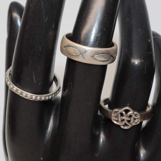 Assortment of 3 Shube Sterling Silver Rings (Size 6.75-7.75) - 8.24g image number 1