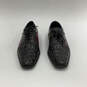 Mens Black Brown Leather Square Toe Lace-Up Oxford Dress Shoes Size 11 image number 3