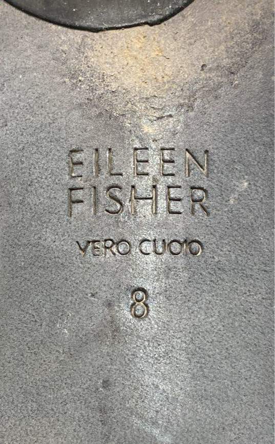 Eileen Fisher Beige Ankle Zip Flat Sandal Women 8 image number 8