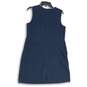 Lands' End Womens Navy Blue Sleeveless Keyhole Neck A-Line Dress Size 16P image number 2