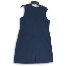 Lands' End Womens Navy Blue Sleeveless Keyhole Neck A-Line Dress Size 16P alternative image