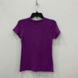 Womens Purple Short Sleeve Crew Neck Pullover T-Shirt Size Small alternative image