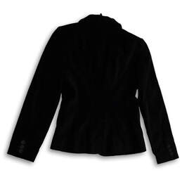 Womens Black Regular Fit Long Sleeve Single Breasted Two Button Blazer Sz 2 alternative image