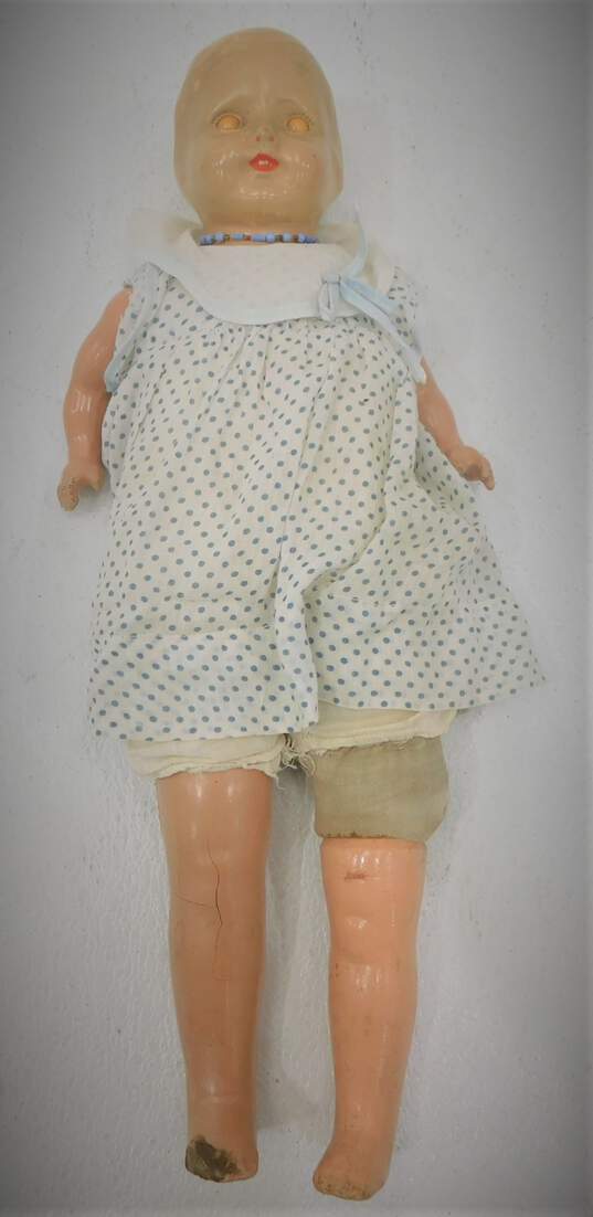 Vintage Baby Dolls Ideal Rubber Plastic Molded & Unmarked Soft Body Composition image number 9