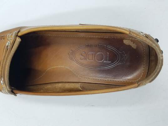 Tod's Cognac Driving Loafers Women's 9 image number 8