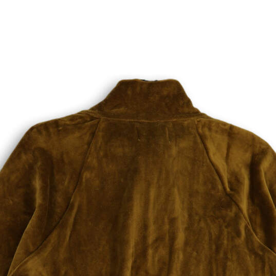NWT Womens Golden Brown Velvet Long Sleeve Pullover Sweatshirt Size L image number 4