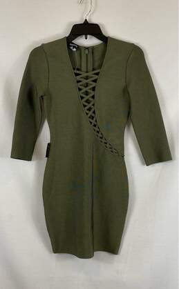 Bebe Green Casual Dress - Size X Small