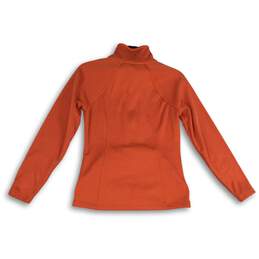 The North Face Womens Orange Mock Neck Long Sleeve Full-Zip Jacket Size S alternative image