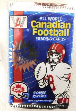 10 Factory Sealed 1991 All World CFL Football Card Packs alternative image