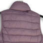 NWT Womens Lavender Mock Neck Sleeveless Full-Zip Puffer Vest Size Small image number 4