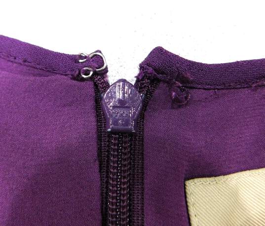 Burberry London Purple Knee-Length Women's Dress Size 8 with COA image number 8