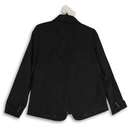 NWT Womens Black Long Sleeve Notch Lapel One Button Blazer Size 14 alternative image