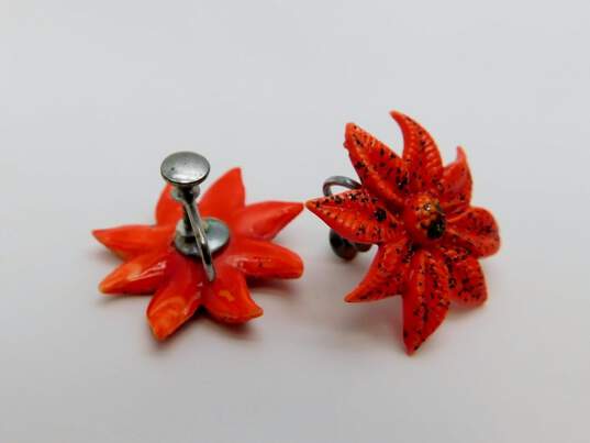 Variety Vintage & Contemporary Poinsettia Holly Holiday Christmas Earrings & Brooches 76.9g image number 6