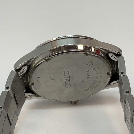 Designer Seiko Silver-Tone Stainless Steel Round Dial Analog Wristwatch image number 5