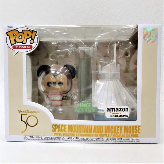 Funko Pop! Town 28 Walt Disney World 50 Space Mountain and Mickey Mouse (Amazon Exclusive) image number 1