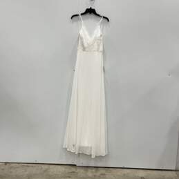 NWT Lulus Womens White Sleeveless Spaghetti Strap Long Maxi Dress Size M