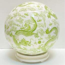 Oriental Porcelain Orb Dragon Design Decorative Ceramic Art