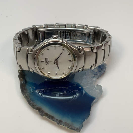 Designer Citizen Elegance Signature Silver-Tone Stylish Analog Wristwatch image number 1