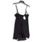 NWT Womens Black Spaghetti Strap Sleeveless Sleepwear Mini Dress Size Large image number 3