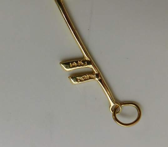 14K Yellow Gold Musical Note Pendant 1.4g image number 5