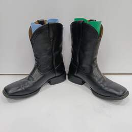 Ariat Black Leather Square Toe Western Boots Men's Size 9D alternative image