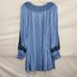 NWT Free People WM's Wind Willow Embroidered River Skies Blue Polyester Blend Dress Size M image number 2