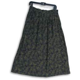 Sag Harbor Womens Black Printed Elastic Waist Pull-On Maxi Skirt Size L Petite