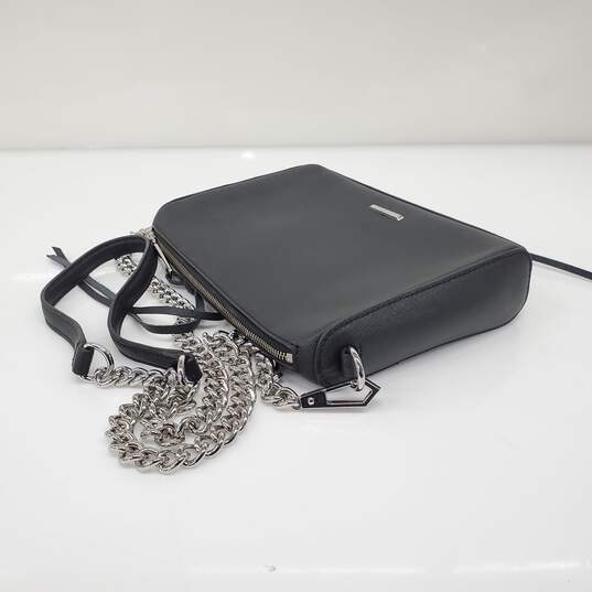 Rebecca Minkoff 'Avery' Black Leather Crossbody Bag AUTHENTICATED image number 6