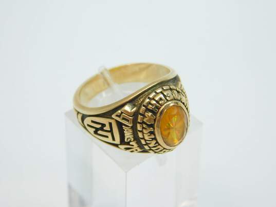 VTG 10K Gold Faceted Yellow Sapphire Class Ring 7.1g image number 2