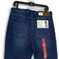 NWT Womens Blue Denim Medium Wash High Rise Flared Jeans Size 14/32 image number 4