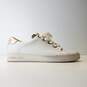 Michael Kors Irving Optic White Gold Leather Lace Up Sneakers Shoes Women's Size 6 M image number 1