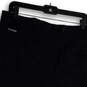 Womens Black Flat Front Drawstring Pockets Straight Leg Capri Pants Size 12 image number 4
